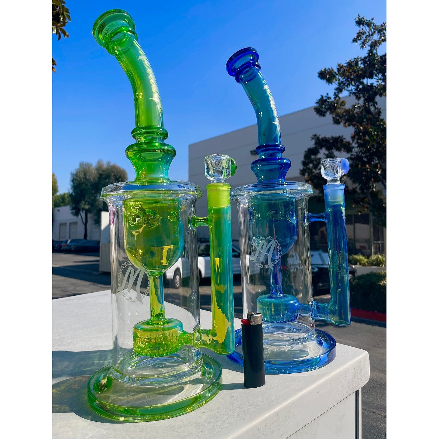 Giant Monark Full color Incycler Dab Rig!