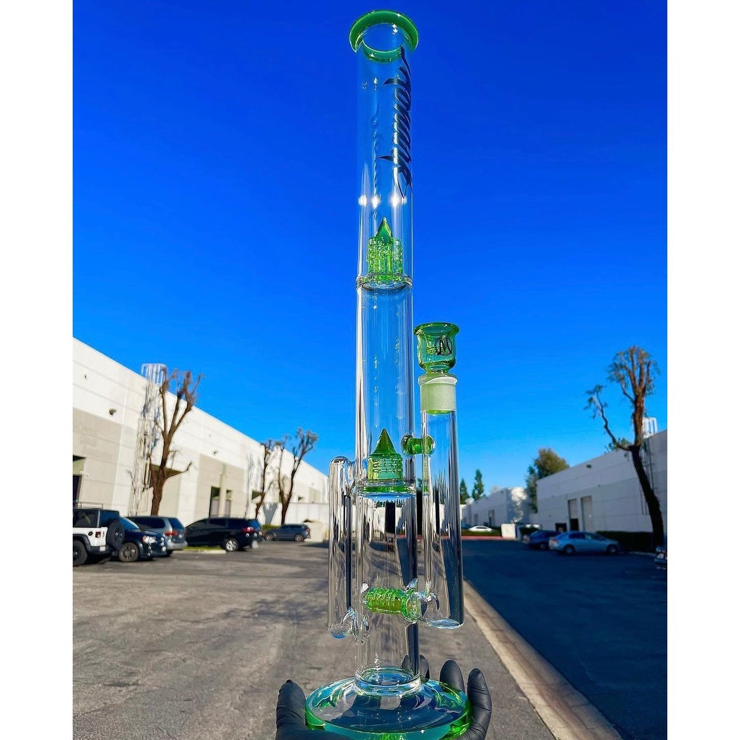 Monark 18” gridded Inline Recycler with Gridded Splashguard