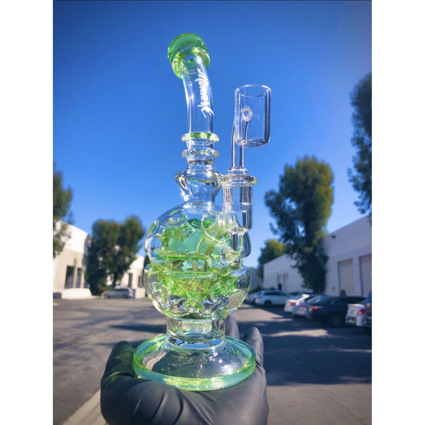 Monark Slime Green Fabb Egg Dab Rig.
