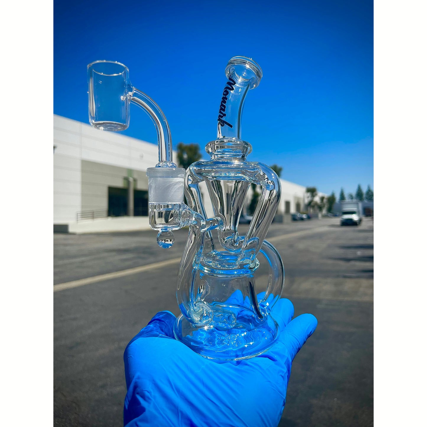 Monark Floating Recycler Dab Rig with Dual Uptake tubes