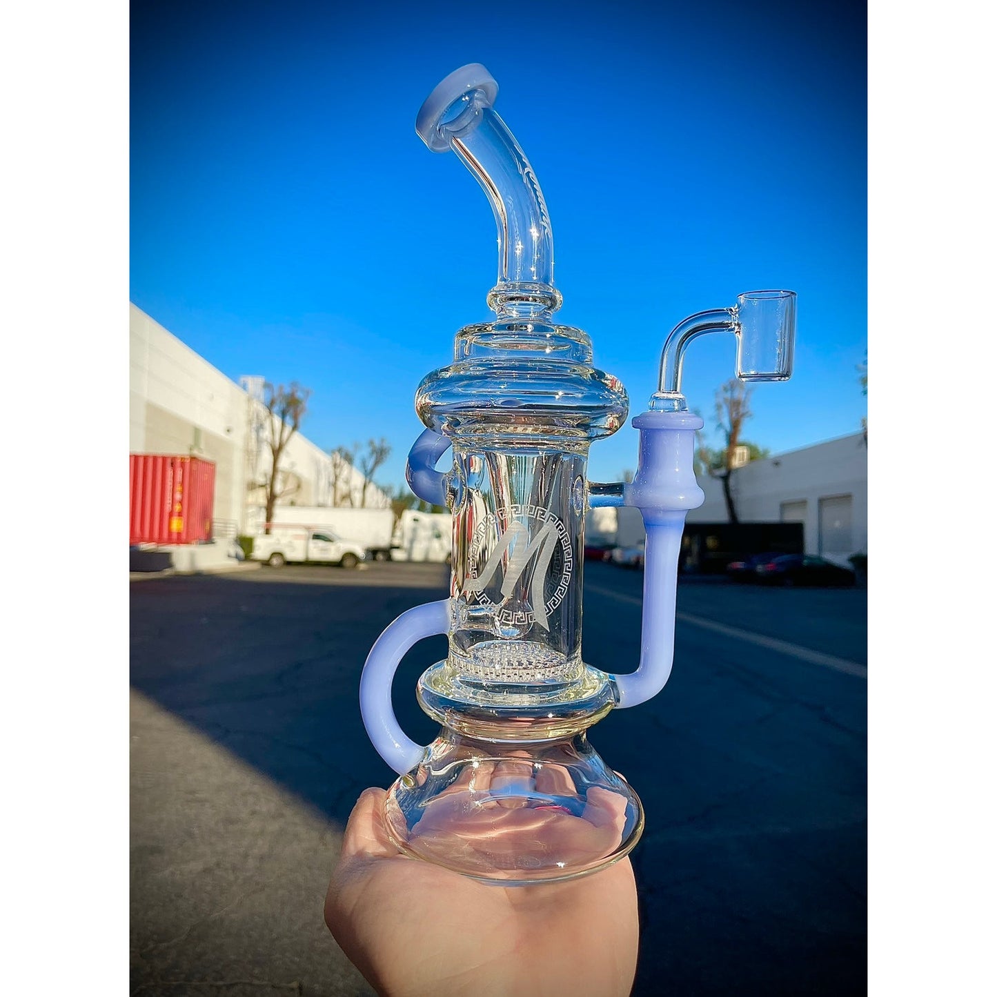 Monark Honey Comb Recycler Dab Rig.