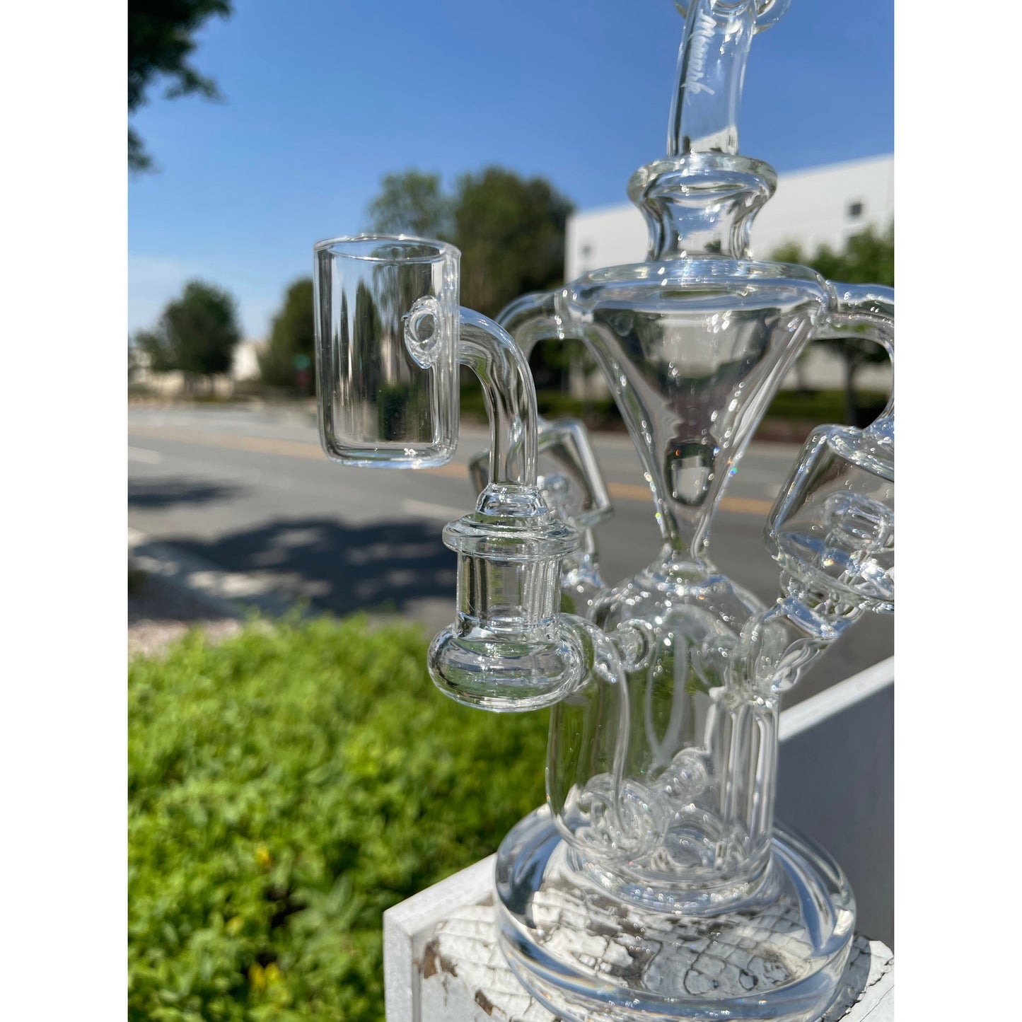 New Monark Double Camber Dual Uptake Recycler Dab Rig(Limited Stock)