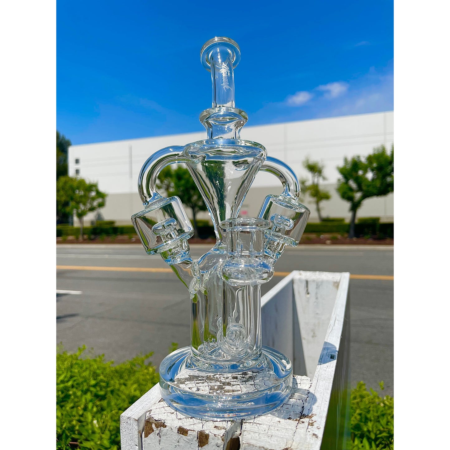 New Monark Double Camber Dual Uptake Recycler Dab Rig(Limited Stock)
