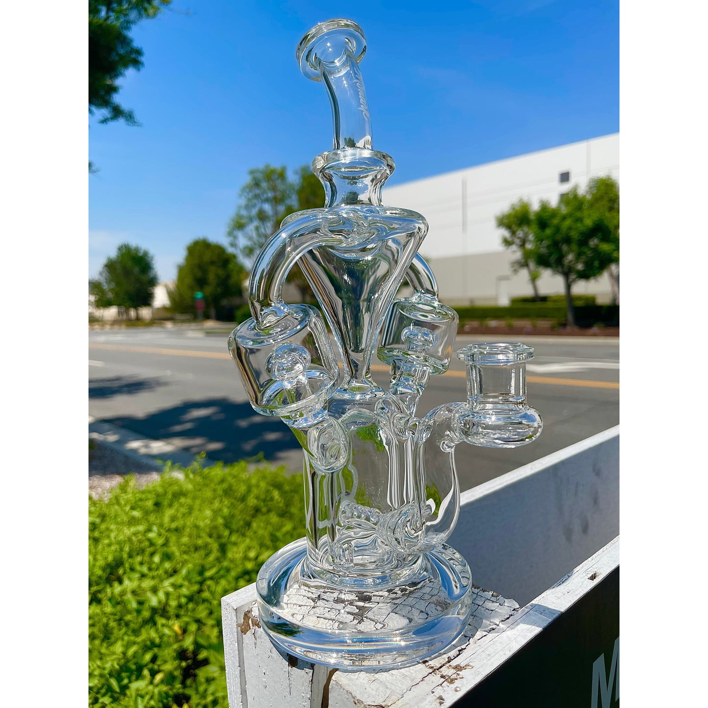 New Monark Double Camber Dual Uptake Recycler Dab Rig(Limited Stock)